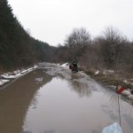 Route bulgare mouillées