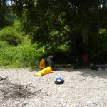 Pause repas le long des gorges